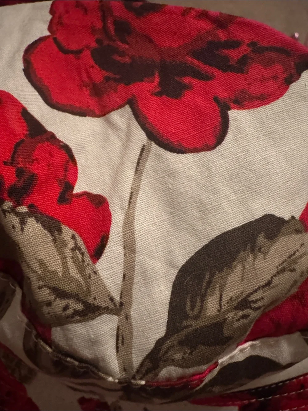 NWT Floral Bucket Hat - Red & Green Print, Summer Hats, OS